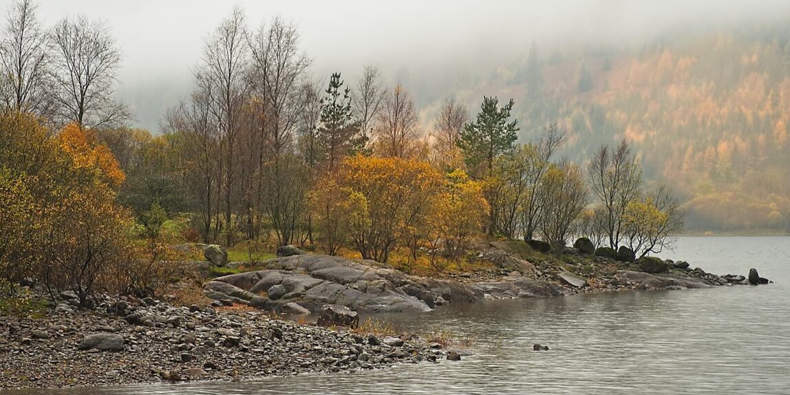 Mist and Autumn Colours, Thirlmere by Charles Harris